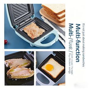 Grille-pain compact multi-usages |   Faites des sandwichs, des gaufres, des œufs, des steaks en 3 minutes, poignée anti-brûlure, portable - Product Image 3