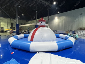 Bonhomme de neige gonflable dôme d'eau sautant oreiller nuage doux Air montagne videur maison toboggan pour enfants <span class=keywords><strong>piscine</strong></span> gonflable sautant balle - Product Image 3
