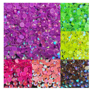Panas beberapa warna SS6 -SS30 Neon AB warna bagian belakang datar tidak panas memperbaiki kaca Rhinestones untuk dekorasi DIY - Product Image 2