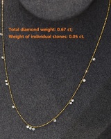 Collier IGI en Or Massif 18K, motif étoile du Nord à pois Aurora, ultra-brillant et atmosphérique, vu sur les influenceurs et les célébrités sur Instagram