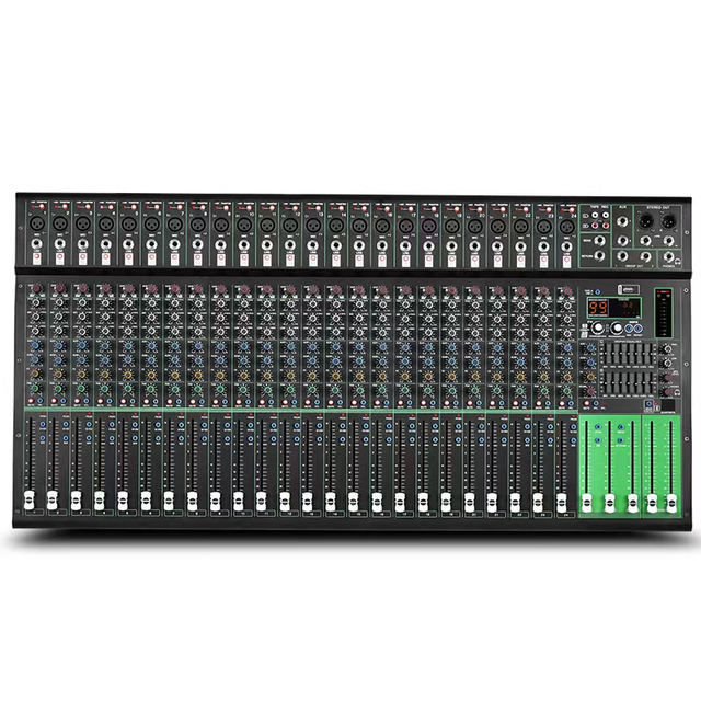 MX24DSP DJ Digital 24 Channel Mono Input Audio Sound Cards Mixers Audio Digital