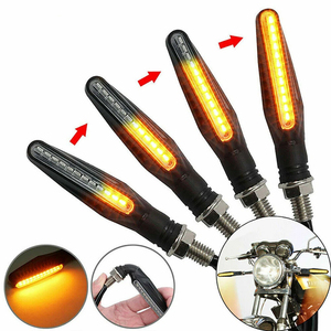 ไฟเลี้ยว LED แบบไหลต่อเนื่องสำหรับรถมอเตอร์ไซค์สกู๊ตเตอร์  กันน้ำ สำหรับรถจักรยานยนต์แบบสตรีทไบค์ - Product Image 2