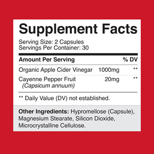 Cápsulas de Vinagre de Sidra de Manzana OEM, Fórmula Detox de Acción Rápida para la Pérdida de Peso, Supresor del Apetito, Suplementos Herbales - Product Image 4