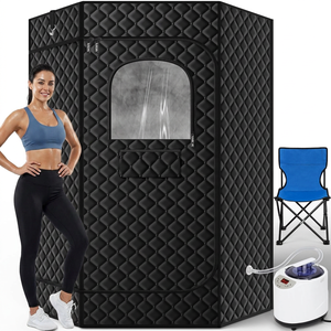 Tenda Sauna Portatile con Vapore e Telecomando per Una Persona, per Relax in Ambienti Interni - Product Image 1