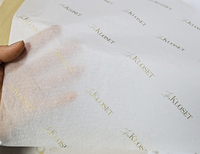 Papier de soie recyclé de haute qualité pour l'emballage de vêtements et de chaussures, avec impression personnalisée du logo, emballage en or blanc
