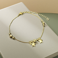 Bracelet empilable ajustable tendance, style étoiles dorées fascinantes, bijoux de fête, breloques pour femmes, vente chaude