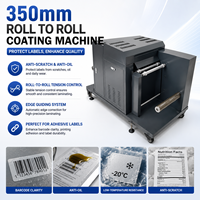 Máquina de recubrimiento UV rollo a rollo doble de 100 350 mm para etiquetas adhesivas, barnizado UV, troquelado y corte longitudinal