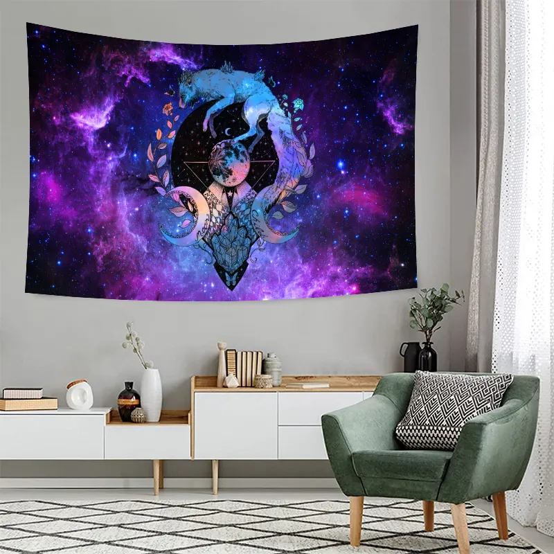 Mysterious Star Wall Hangings Animal Custom Home Decor Mandala Tapestry for Bedroom Living Room