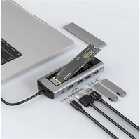 Precio bajo 6 en 1 M.2 SSD HUB USB C Dock Station con función de almacenamiento en disco USB 3,0 tipo C a HDTV Laptop para Macbook Laptop Pc