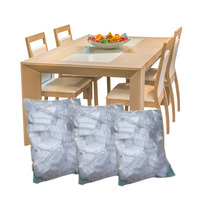 Nappe jetable en PE épaissi, élastique, soluble dans l'eau, ajustement parfait pour tables rectangulaires, résistante à la poussière et aux taches, moulée par soufflage