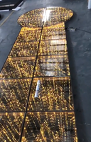 Plancher de danse portatif de la lumière rvb de mariage plancher de danse 3d led interactif pour des événements de partie
