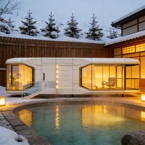 Cabines de glamping modulaires préfabriquées en conteneurs, maison capsule spatiale - Product Image 5