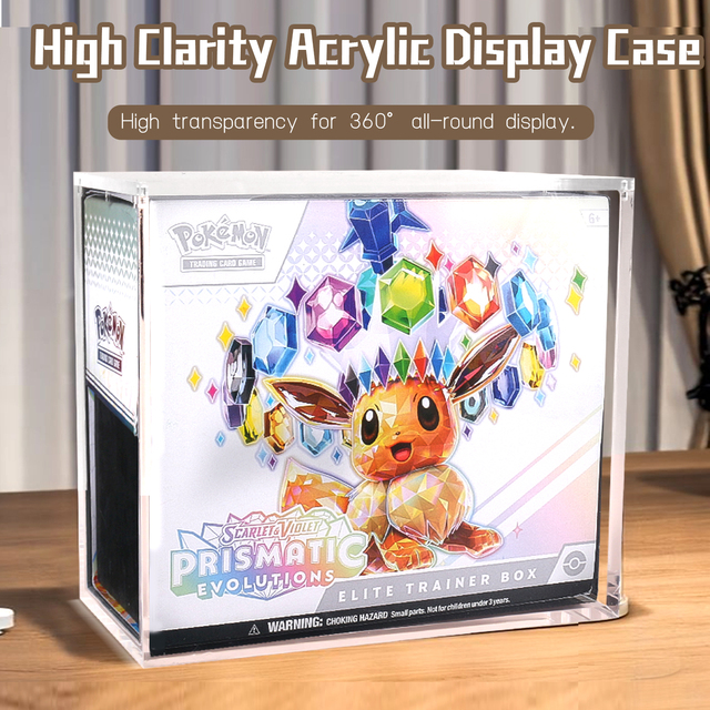 Wholesale High Clear Magnetic Acrylic ETB Display Box, UV Protection, Strong Magnet, Dustproof Stackable With SGS Certificate