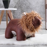 Jiayaoqi — tabouret moderne Simple en fourrure de mouton, pouf de haute qualité Animal, tabouret usb blanc de salle de séjour, Simple et en acier inoxydable