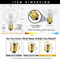 Guirlande lumineuse LED Ysok G40, 110V 5W, fil de cuivre PVC noir, culot E12, étanche IP44, 10m, blanc chaud 2700K, pour extérieur