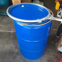 Fût en fer à ouverture libre de 20L, 50L, 200L avec couvercle pour le stockage d'essence en station-service et la manutention de carburant en atelier