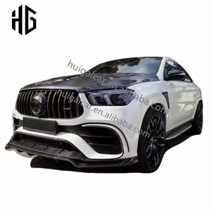 Modifié à C167 LD Style fibre de carbone lèvre avant diffuseur arrière embouts d'échappement Spoiler Kit de carrosserie pour <span class=keywords><strong>Mercedes</strong></span> Benz Gle53 coupé W167 - Product Image 2