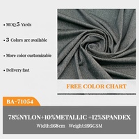 Tissus en nylon spandex métallisé jacquard argenté brillant respirant doux de haute qualité pour maillots de bain et lingerie