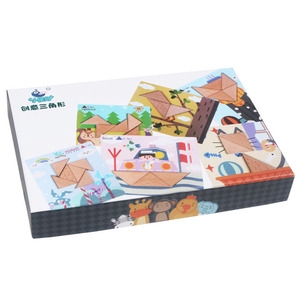 Modello <span class=keywords><strong>Montessori</strong></span> Di Legno Tangram <span class=keywords><strong>Puzzle</strong></span> Di Blocchi di Forma A mano Coordinazione Occhio Creativo triangolo <span class=keywords><strong>puzzle</strong></span> di <span class=keywords><strong>puzzle</strong></span> - Product Image 4