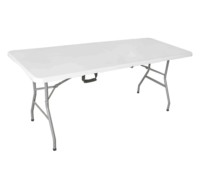 Table Pliante Portable Rectangulaire en Plastique de 180 cm pour la Restauration et les Événements, Idéale pour les Mariages, Vente en Gros