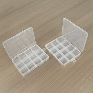 Transparent Plastic <b>Storage</b> <b>Box</b> 12 Compartment Fixed Division For Fishing Gear Medicine Jewelry Screw Organizing Rectangle Shape - Product Image 3