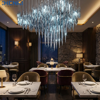 Lustre en cristal de luxe sur mesure pour salon, longueur moyenne, avec télécommande, éclairage LED suspendu, garantie 5 ans, angle de faisceau 360°