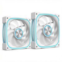 Ventilateur de boîtier d'ordinateur haute performance 120 mm à faible bruit avec roulement à bille, 45 CFM et dissipateur thermique en plastique coloré pour PC, design CD