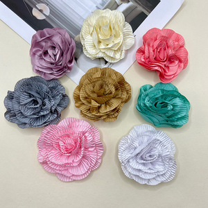 Handmade Fabric Rose Camellia DIY Hair <b>Accessories</b> Head Flowers For <b>Wedding</b> Sweet Style 0122 Jinhua Origin - Product Image 1