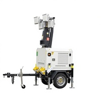 Diesel-Generator-Beleuchtungsturm mit Teleskopmast, Höhenverstellbar, Mobiles Lichtgerät