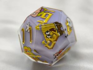 Set di Dadi Poliedrici in Resina Musenluo Dnd, 7 Pezzi con Adesivi Integrati e Colore/Logo Personalizzabile per Giochi da Tavolo <span class=keywords><strong>SpongeBob</strong></span> 14+ - Product Image 3