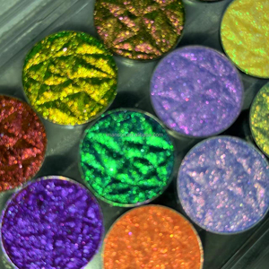 OEM Personnalisé OMBRE À PAUPIÈRES À EFFETS SPÉCIAUX MULTI-CROMES Haute Pigmentation Ombre à Paupières Pressée Multichrome Caméléon - Product Image 5