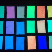 Pigment fluorescent Dingmei, poudre phosphorescente, couleurs néon brillantes dans le noir pour revêtement cuir, commande minimum 1 kg
