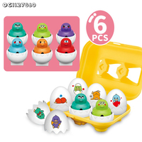Jeu de puzzle éducatif électronique sensoriel pour bébés de 1 à 3 ans avec reconnaissance des couleurs, forme d'œuf et sons