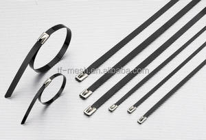 金属ジップタイ7.9mm x 200mmステンレス鋼の自己ロック黒い絵画 - Product Image 6