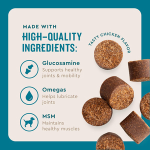 Soins de santé pour animaux de compagnie de qualité supérieure Comprimés à croquer Chiens âgés Chiots Soutien à la mobilité Glucosamine Chondroïtine MSM Friandises pour chiens Chats Poisson - Product Image 3