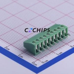 KF128-2.54-9P Screw Terminal Block Through hole Component (THT),P=2.54mm Connector 1x9P 2.54mm Green Through Hole - Product Image 2