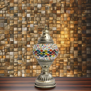 Glaçure colorée turque bricolage mosaïque Patch lampe corps en fer Design européen Style cadeau d'anniversaire Couple Parent-enfant Pack inclus - Product Image 2