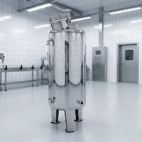 Réservoir de stockage d'eau sanitaire vertical en acier inoxydable de qualité alimentaire de 500 L avec garantie d'un an pour système de traitement de l'eau