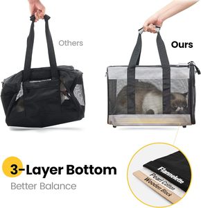 Özel 2 yollu lüks yumuşak taraflı Denim köpek taşıyıcı taşınabilir büyük kapasiteli nefes katı evcil hayvan taşıyıcı çanta - Product Image 4