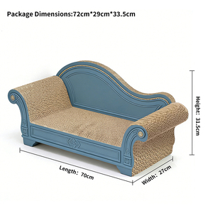 Großhandel Luxuriöses Modernes Großes Wellpappe-Katzenmöbel Haustier-Lounge Katzen-Kratzsofa-Bett - Product Image 6