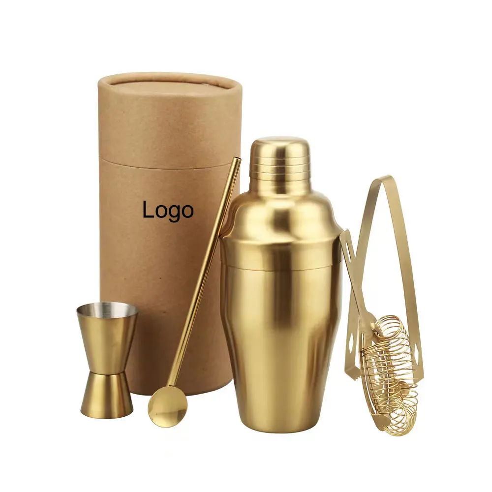 Surewin Premium Barware Tools Kit barman in acciaio inossidabile accessori da Bar Set Shaker per Cocktail in oro