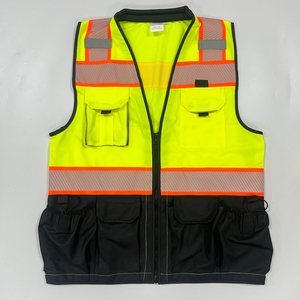 इंजीनियरों और सर्वेक्षकों के लिए अनुकूलन योग्य उच्च-दृश्यता परावर्तक सुरक्षा बनियान - Product Image 4