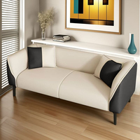 Nouvelle arrivée, canapé carré inclinable en PU, canapé moderne 2/3 places, petit canapé pour salon, hôtel et maison de location