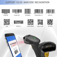 Xincode Handheld 1D Escáneres con cable USB 2D Lector de código de barras inalámbrico 2,4G QR Barcode Scanner Gun para escaneo logístico