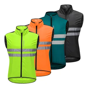 Wosawe colete reflexivo noturno para ciclismo, jaqueta esportiva com três cores/tamanho M-3XL, sinal de segurança para corrida e ciclismo