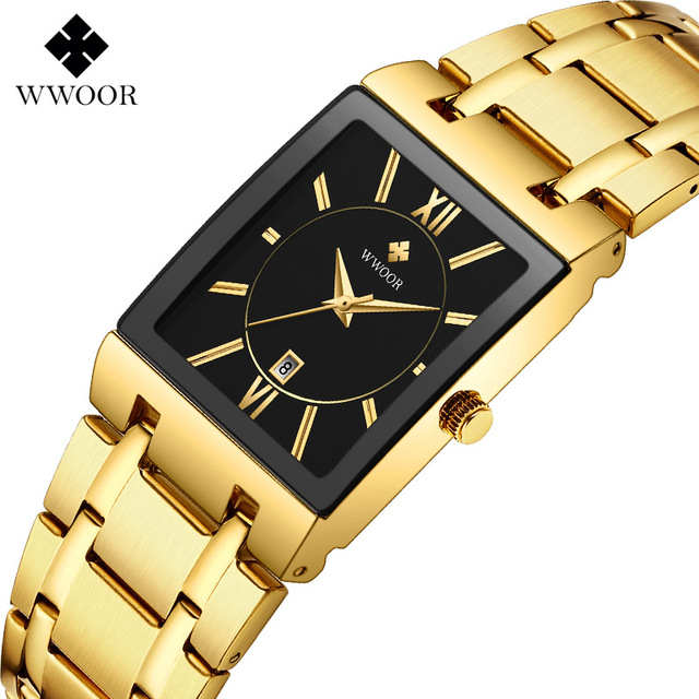WWOOR Watches Men Top Brand Luxury Waterproof Sport Watch Men Casual Ultra Thin Steel Band Quartz Wrist Watch