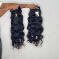 Rambut Manusia India Mentah Tanpa Proses, Rambut Manusia India Alami dengan Kutikula Tertata Rapi, Ekstensi Rambut Manusia Mentah Virgin dari India, Vendor Bundel Rambut