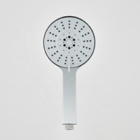 Douche à main ronde chromée moderne, 5 modes, durable, avec interface filetée standard pour salle de bain