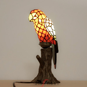 Vintage Nhựa Cơ Sở Châu Âu Sang Trọng Parrot Shape Phòng Ngủ Đèn Bàn Cổ - Product Image 5