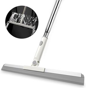 Balai magique Joybos avec raclette, manche long, tête de balai en éponge en PP et acier inoxydable, pour le balayage domestique, utilisation intérieure et extérieure - Product Image 6